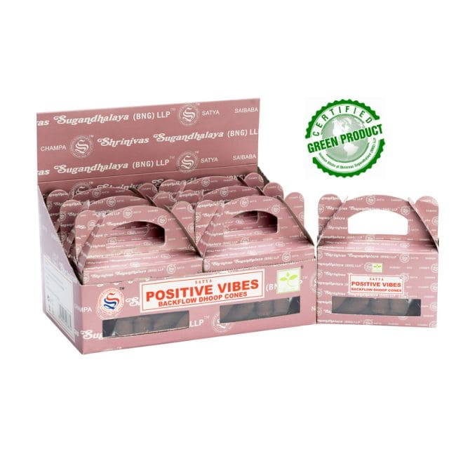 Cônes Backflow Satya Positive Vibes 24 cônes chez Arabesk