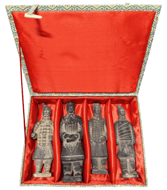 Coffret de 4 statues de Guerriers impériaux en terracotta 15cm chez Arabesk|cz