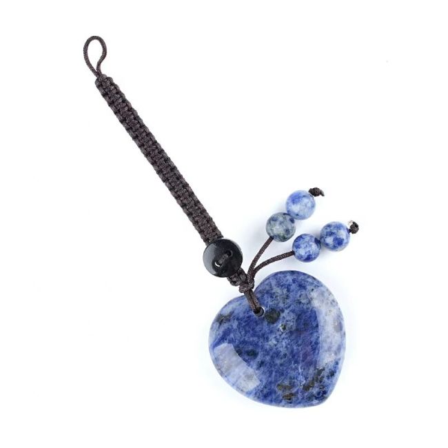 Bijou de Sac Cœur Sodalite A en Pierre Naturelle chez Arabesk