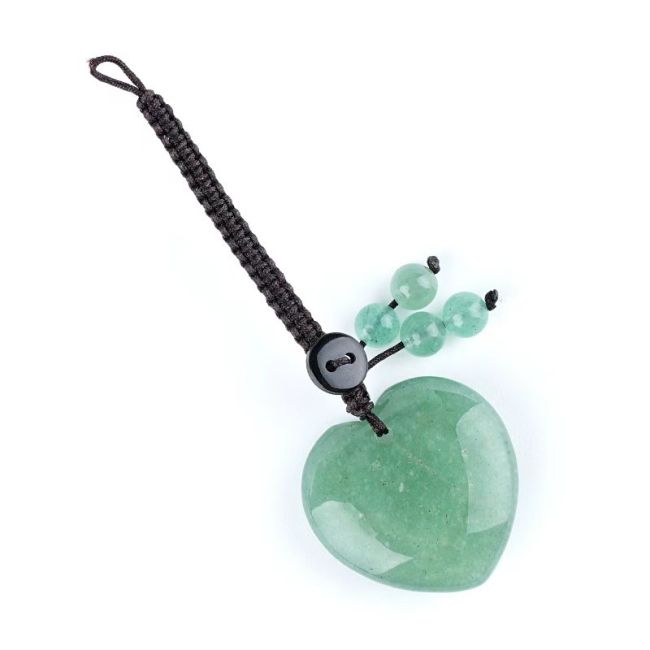 Bijou de Sac Cœur Aventurine Verte A en Pierre Naturelle chez Arabesk