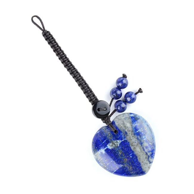 Bijou de Sac Cœur Lapis-Lazuli A en Pierre Naturelle chez Arabesk
