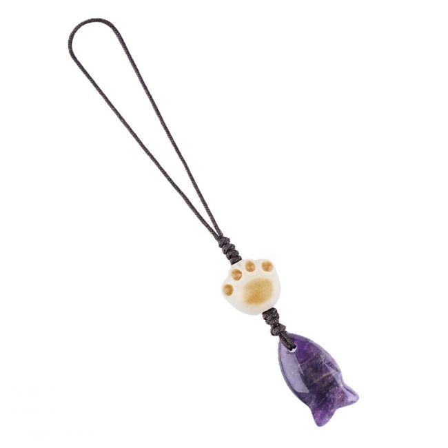 Bijoux de Sac Poisson en Améthyste A x3 chez Arabesk
