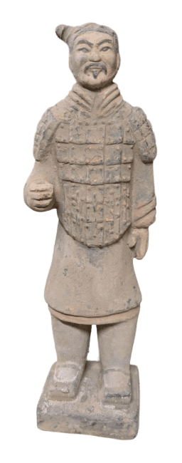 Statue Colorée Antique Terracotta Guerrier 20cm chez Arabesk