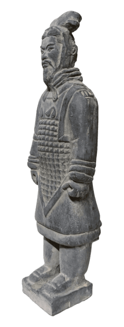 Statue Noire en Terracotta Général 20cm chez Arabesk|cz
