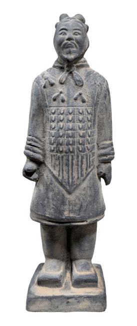 Statue Noire en Terracotta Général 20cm chez Arabesk
