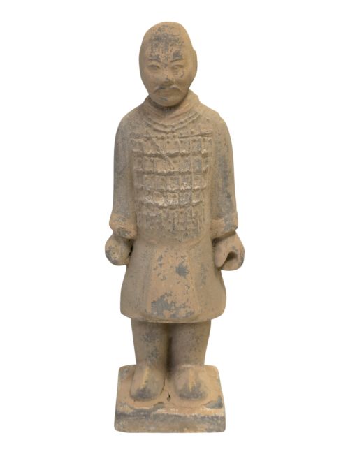 Statue Colorée Antique Terracotta Chevalier 20cm chez Arabesk