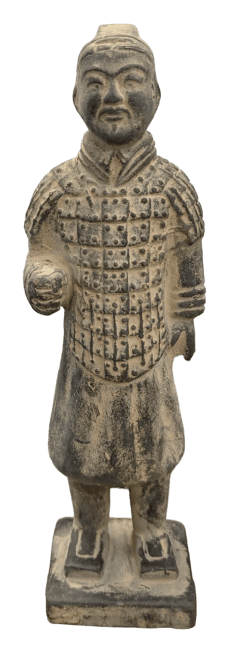Statue Noire Guerriers avec Armure en Terracotta 20cm chez Arabesk