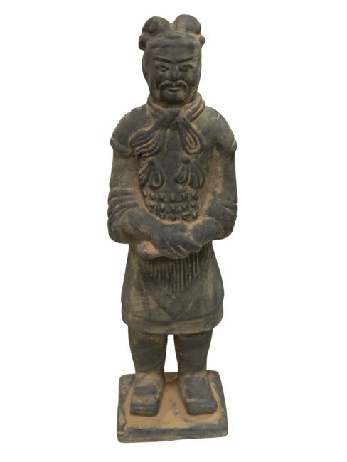 Statue Noire en Terracotta Général 21cm chez Arabesk