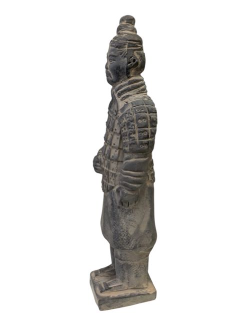 Statue Noire en Terracotta Guerrier 22cm chez Arabesk|cz