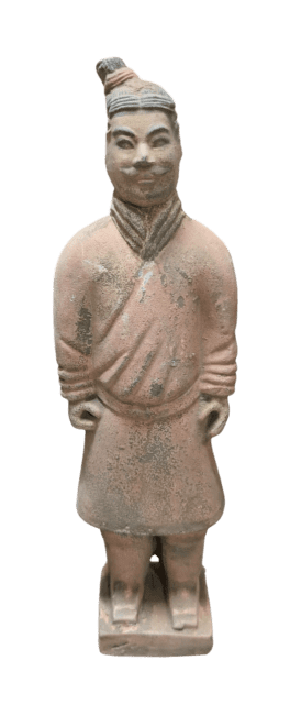 Statue Colorée Antique en Terracotta Guerrier 22cm chez Arabesk