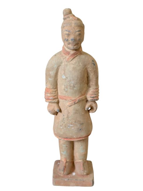 Statue Colorée Antique en Terracotta Guerrier 25cm chez Arabesk