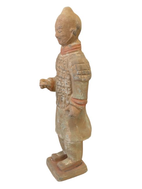 Statue Colorée Antique Terracotta Guerrier 25cm chez Arabesk|cz
