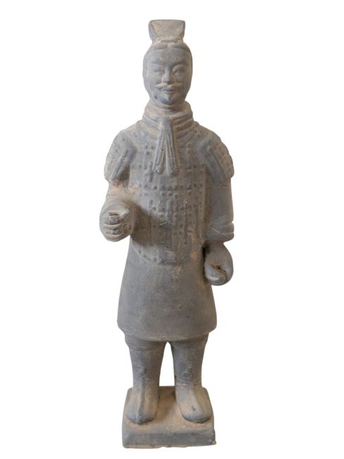 Statue Noire Guerriers avec Armure en Terracotta 25cm chez Arabesk