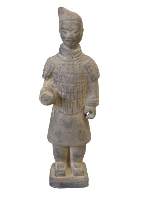 Statue Noire en Terracotta Guerrier 25cm chez Arabesk
