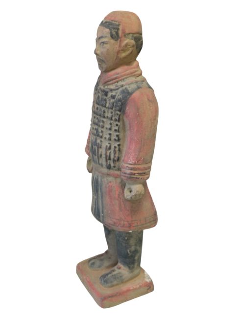 Statue Colorée Antique Terracotta Chevalier 24cm chez Arabesk|cz