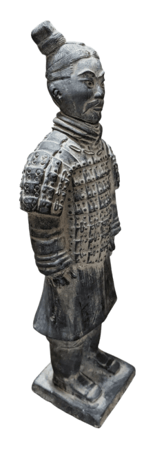 Statue Noire en Terracotta Guerrier 25cm chez Arabesk|cz