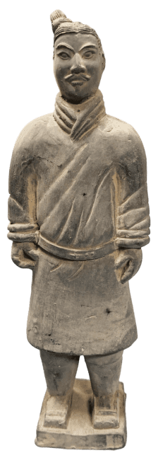 Statue Noire Guerrier en Terracotta 25cm chez Arabesk