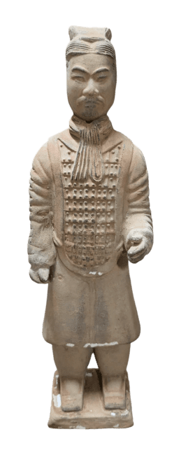 Statue Colorée Antique Guerriers avec Armure en Terracotta  26cm chez Arabesk