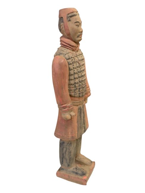 Statue Colorée Antique Terracotta Chevalier 26cm chez Arabesk|cz