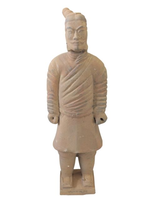 Statue Colorée Antique en Terracotta Guerrier 25cm chez Arabesk