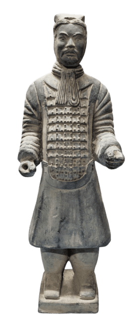 Statue Noire Guerriers avec Armure en Terracotta 26cm chez Arabesk
