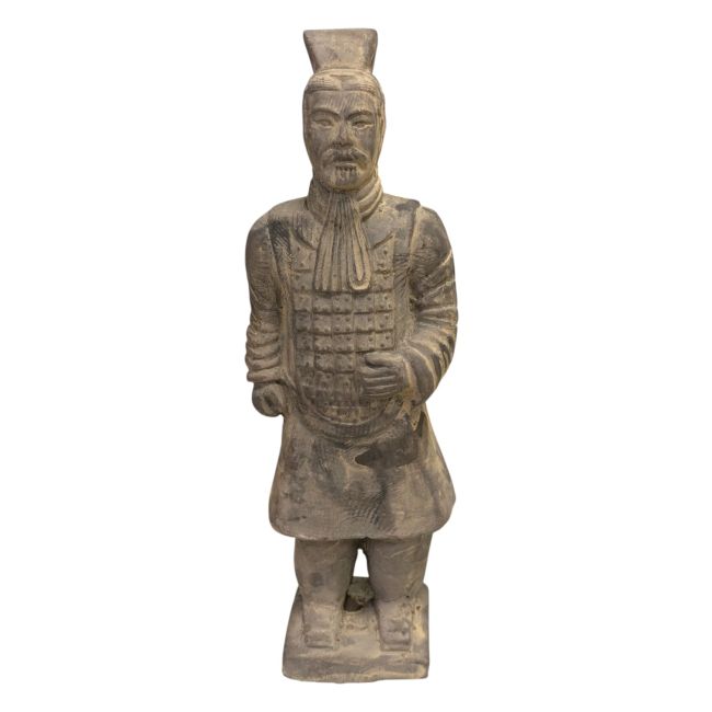 Statue Noire Guerriers avec Armure en Terracotta 26cm chez Arabesk