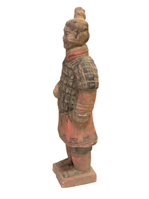 Statue Colorée Antique Terracotta Guerrier 26 cm chez Arabesk|cz