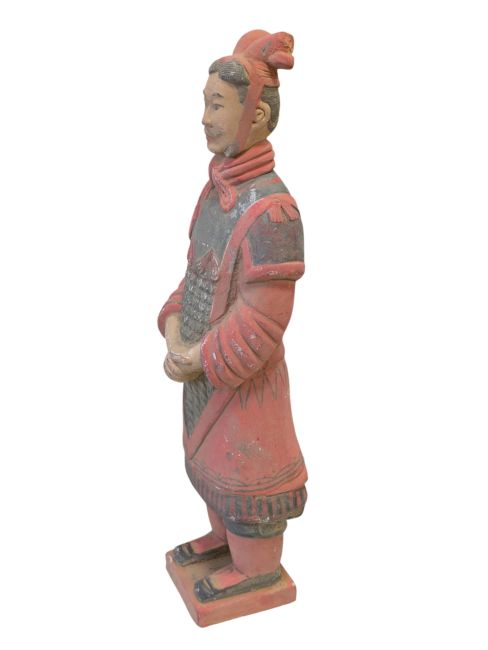 Statue Colorée Antique en Terracotta Général 26cm chez Arabesk|cz