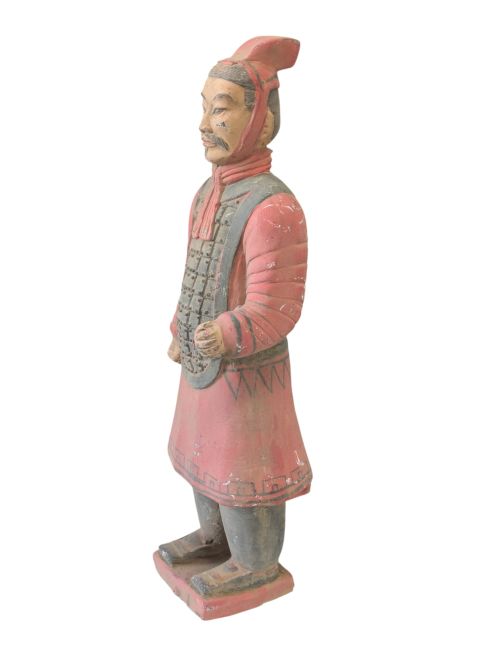 Statue Colorée Antique Guerriers avec Armure en Terracotta 27cm chez Arabesk|cz
