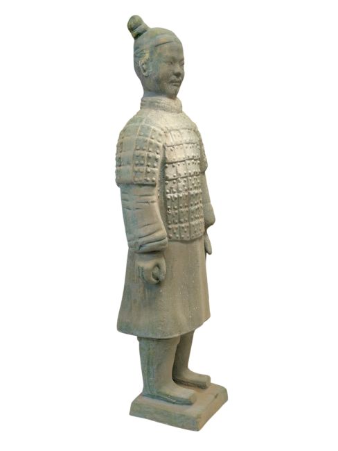 Statue Colorée Antique Terracotta Guerrier 35cm chez Arabesk|cz
