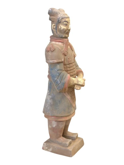 Statue Colorée Antique en Terracotta Général 35cm chez Arabesk|cz