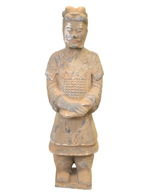 Statue Colorée Antique en Terracotta Général 36cm chez Arabesk