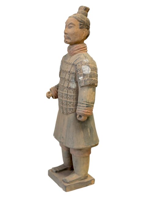 Statue Colorée Antique Terracotta Guerrier 36 cm chez Arabesk|cz
