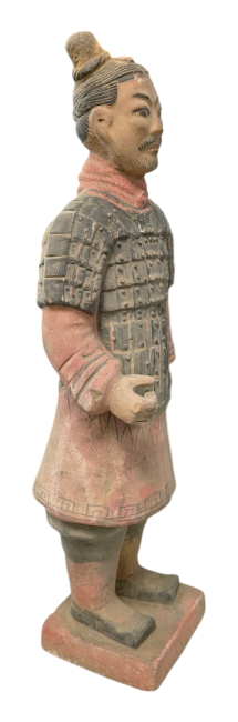 Statue Colorée Antique Terracotta Guerrier 38cm chez Arabesk|cz
