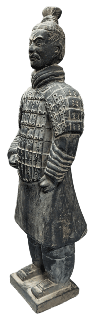 Statue Noire en Terracotta Guerrier 50cm chez Arabesk|cz