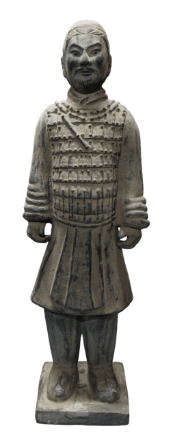 Statue Noire en Terracotta Chevalier 50cm chez Arabesk