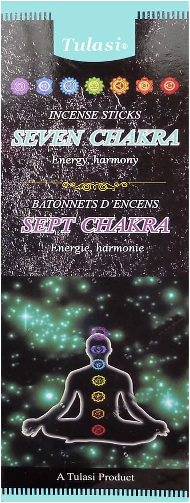 Encens tulasi sarathi seven chakra hexa 20g chez Arabesk