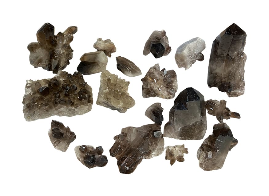 Amas de cristal de roche du Brésil Fumé AA Lot de 2Kg chez Arabesk