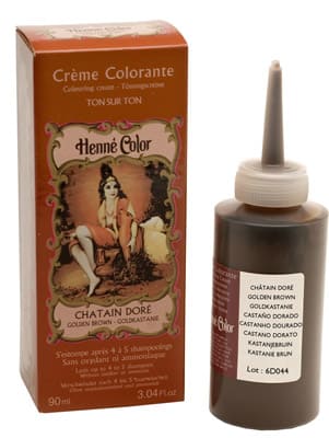 Pack de 3 crèmes hennés colorantes châtain doré 90ml chez Arabesk