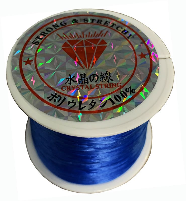 Fil élastique plat Bleu 50m chez Arabesk