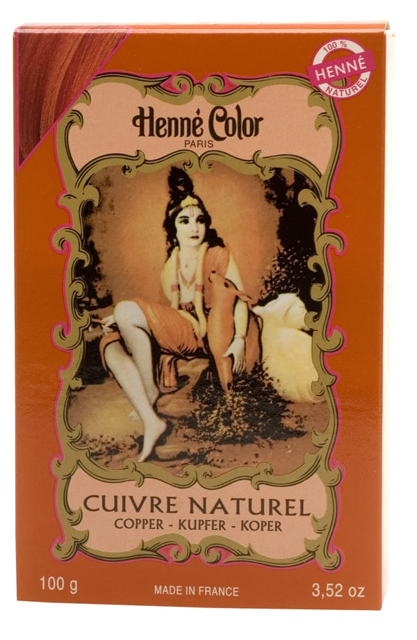 Pack de 6 Colorations hennés color cuivre naturel 100g chez Arabesk