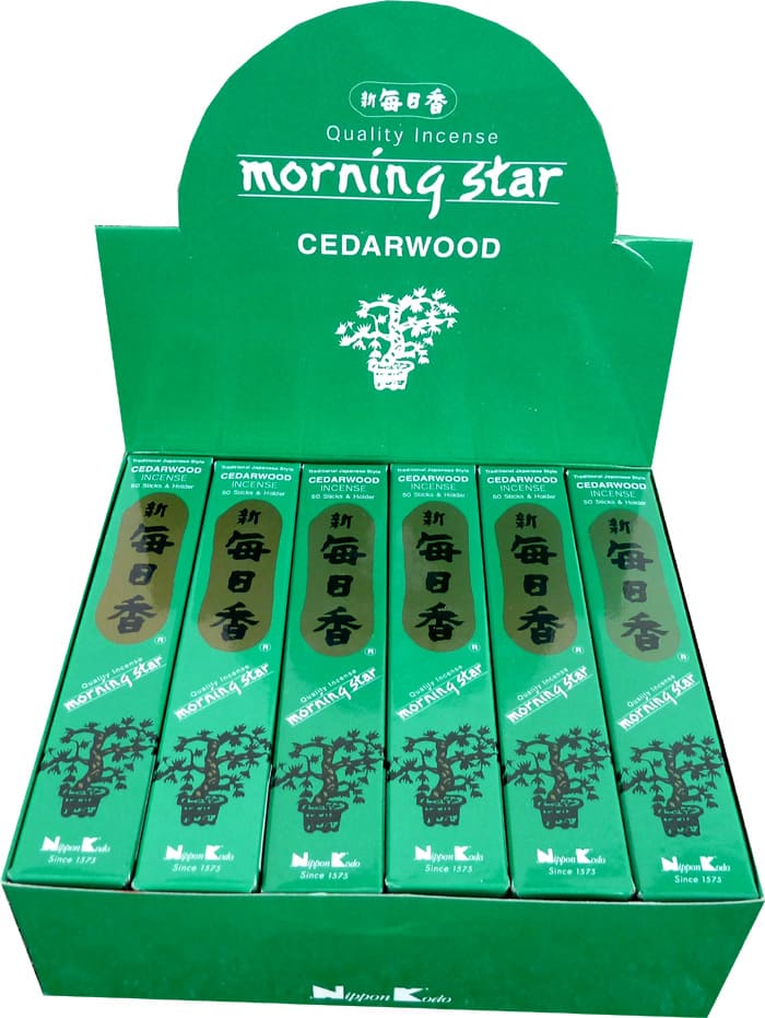 Encens Japonais Morning Star Cèdre 50 Bâtonnets chez Arabesk