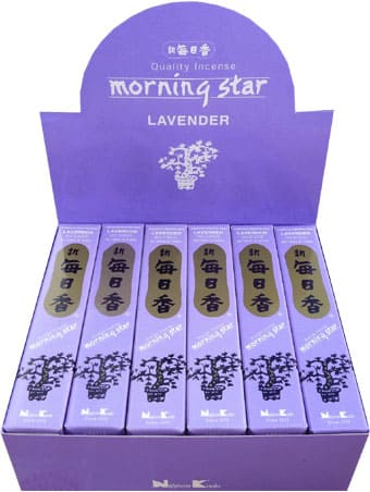 Encens Japonais Morning Star Lavande 50 Bâtonnets chez Arabesk