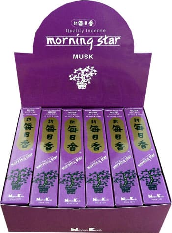 Encens Japonais Morning Star Musk 50 Bâtonnets chez Arabesk