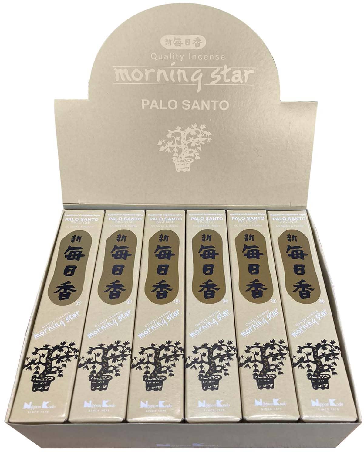 Encens Japonais Morning Star Palo Santo 50 Bâtonnets chez Arabesk