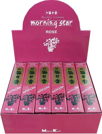 Encens Japonais Morning Star Rose 50 Bâtonnets chez Arabesk