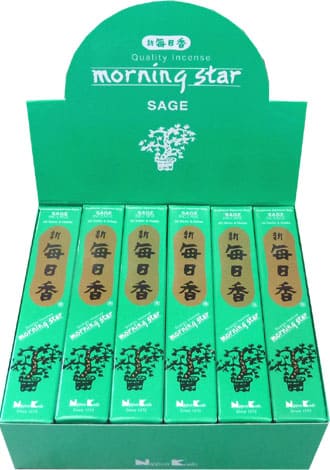 Encens Japonais Morning Star Sauge 50 Bâtonnets chez Arabesk