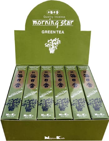 Encens Japonais Morning Star Thé Vert 50 Bâtonnets chez Arabesk