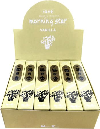 Encens Japonais Morning Star Vanille 50 Bâtonnets chez Arabesk