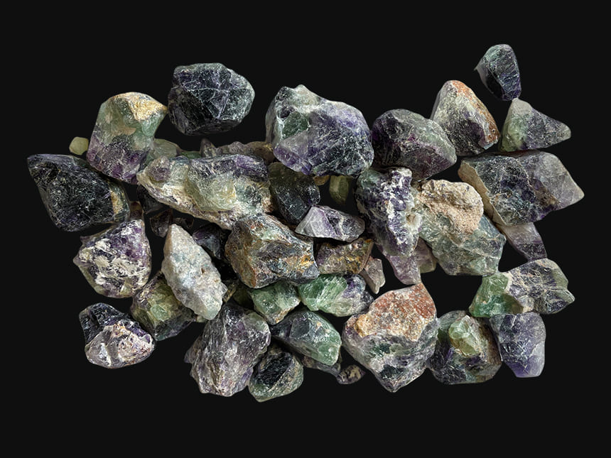 Fluorite Arc-en-ciel brute 1Kg chez Arabesk